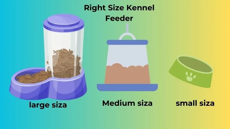 Choosing the right size kennel feeder based on your dog's breed and feeding needs to ensure comfort and adequate portions.