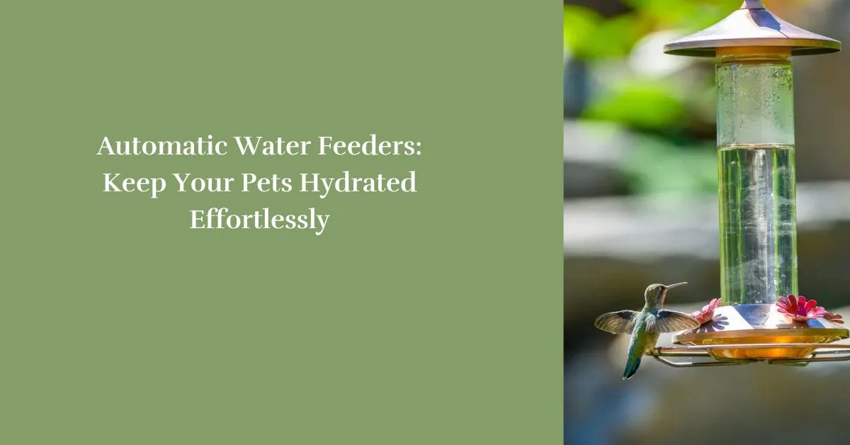 Automatic Water Feeders providing fresh and clean water for pets